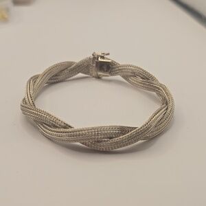 Silver Braided Mesh Women's Bracelet